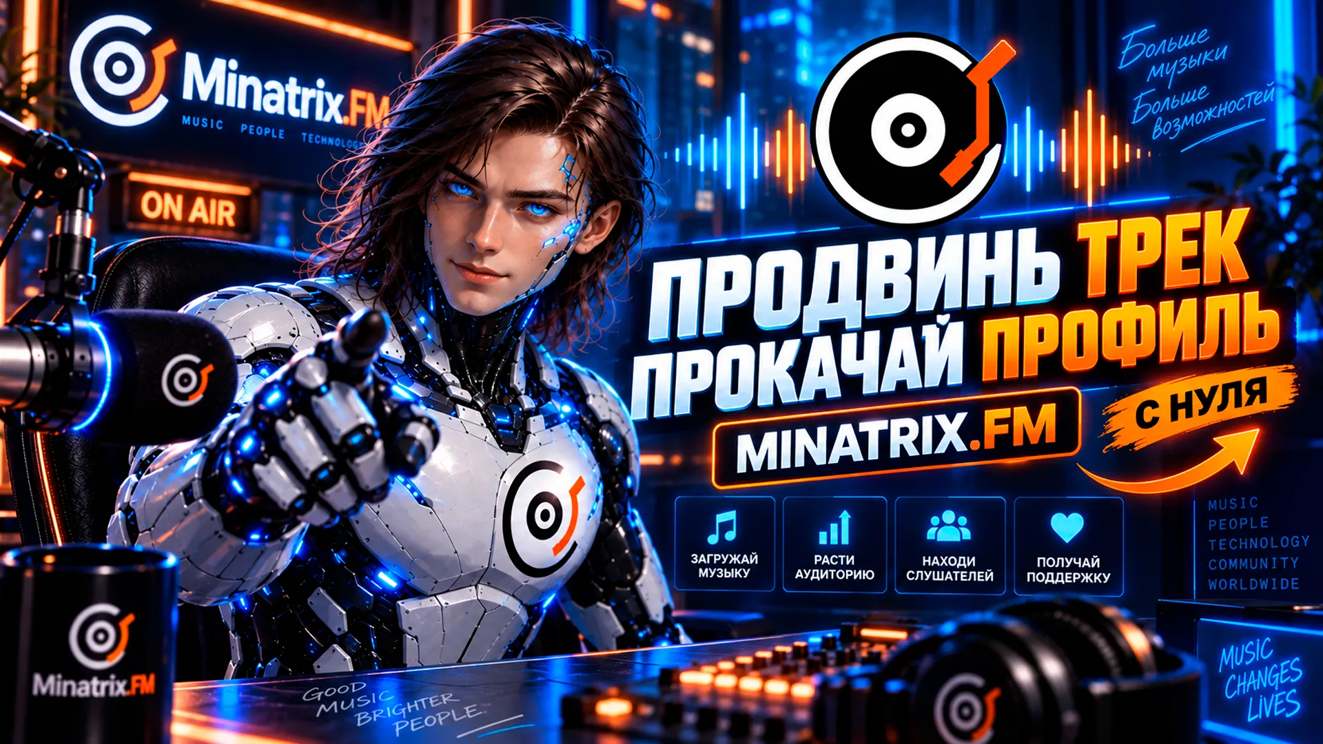 Как продвинуть трек и прокачать профиль артиста на Minatrix.FM с нуля | Полная инструкция